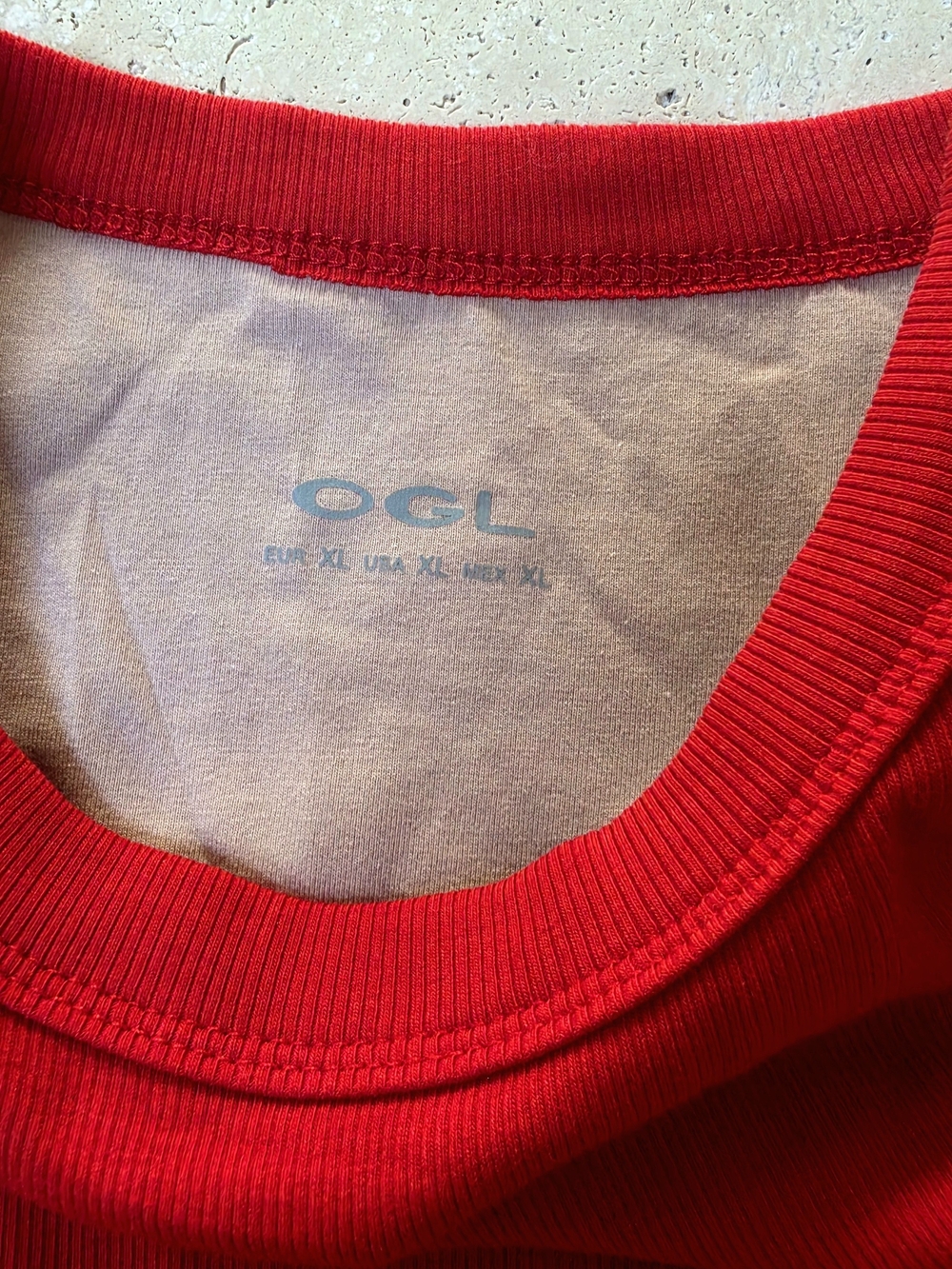 NWT OGL Red Ribbed Racerback Tank Top - Picture 3 of 7